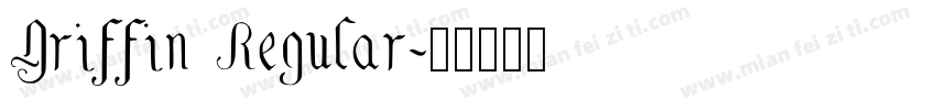 Griffin Regular字体转换